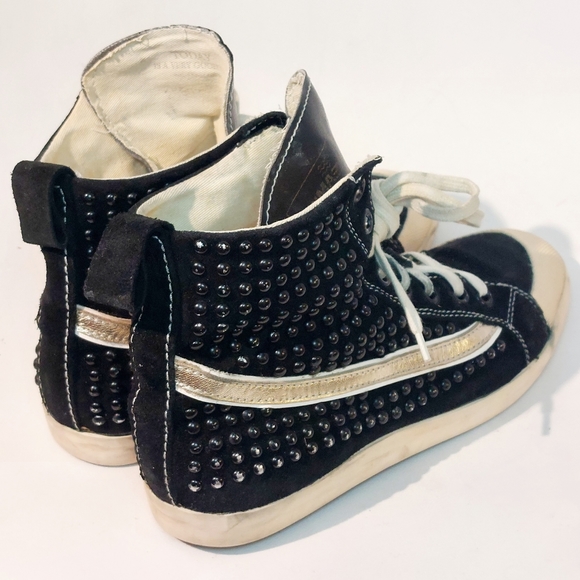 Primabase black suede & leather studded hi-top sneakers, EU40, EUC - Picture 7 of 16